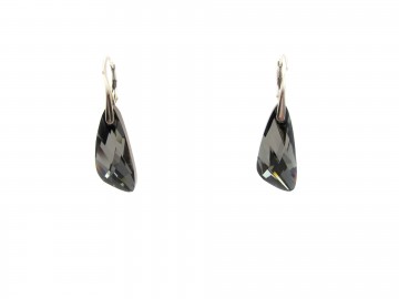 swarovskioorbellen wing black silver night