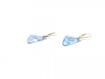 swarovski oorbellen wing lightblue