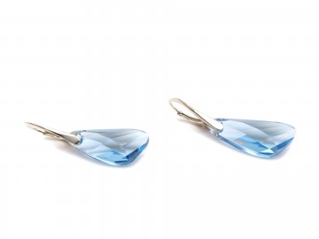 leverback swarovski wing lightblue
