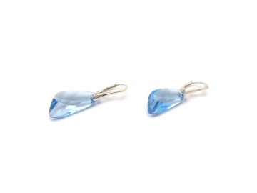 swarovski oorbellen leverback wing lightblue