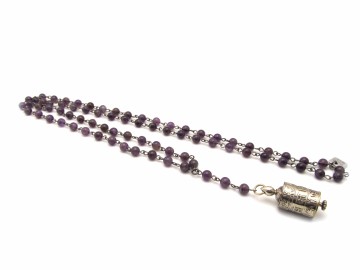 Amethist ketting met tibetaanse tube14