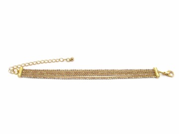 Armband ballchain goud1