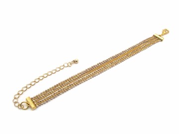 Armband ballchain goud5