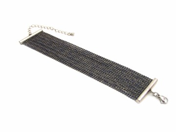 Armband ballchain grootblue6