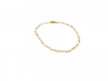 Armband edelsteen witte chalcedoon