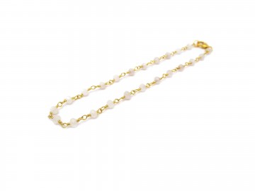 Armband edelsteen witte chalcedoon