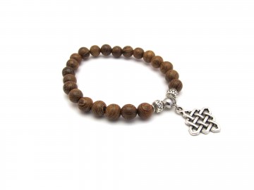 Armband hout heilige knoop