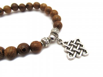 Armband hout heilige knoop