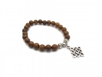 Armband hout heilige knoop