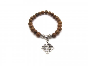 Armband hout heilige knoop