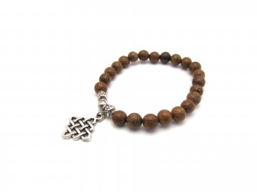 Armband hout heilige knoop