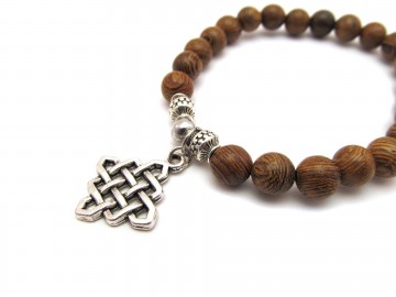 Armband hout heilige knoop