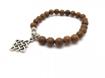 Armband hout heilige knoop
