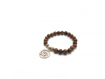 Armband hout lotus