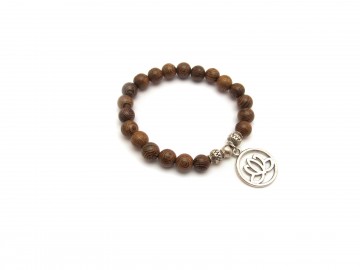 Armband hout lotus