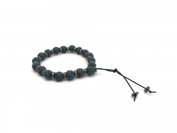 Armband lava metalic green