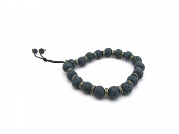 Armband lava metalic green