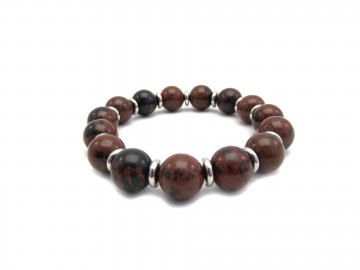 Armband mahonie obsidaan