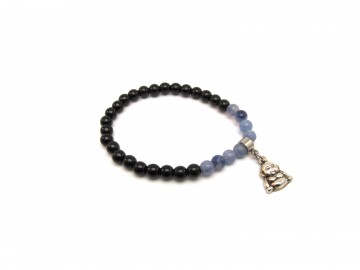 Armband onyx blauwe quartz boeddha4