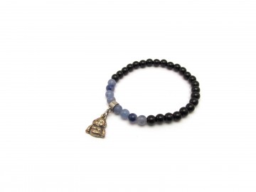 Armband onyx blauwe quartz boeddha5