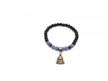 Armband onyx blauwe quartz boeddha6