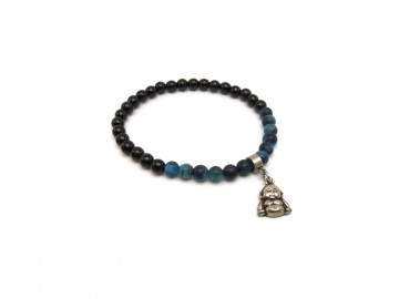 Armband onyx blauwe tijgeroog boeddha2