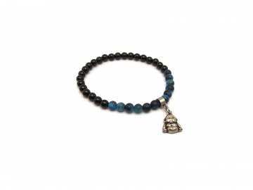 Armband onyx blauwe tijgeroog boeddha3