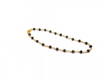 Edelsteen armband zwarte spinel