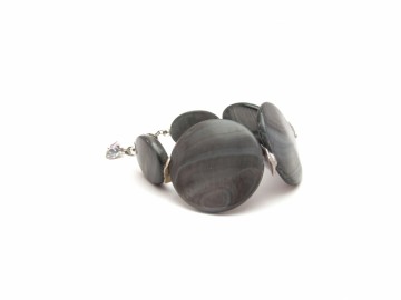 Armband grijze schelp