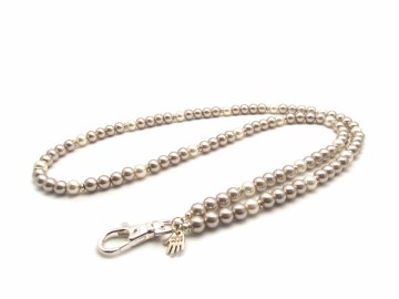 Badge ketting pearl