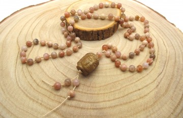 Boeddha ketting agaat edelsteen