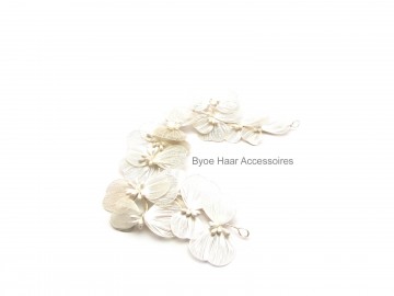 Bruids accessoires zilver streng bloemen