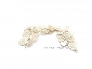 Bruids accessoires zilver streng bloemen