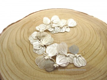 Bruids accessoires zilver streng bloemen