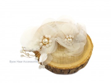 Bruidsspeld dubble bloem tule