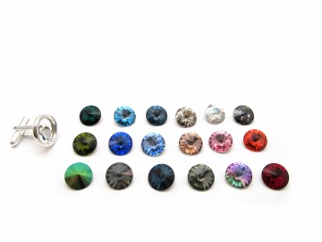 Byoe manchetknoop rond swarovski overal2