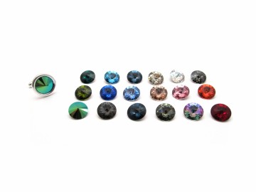 Byoe manchetknoop  rond swarovski overal3