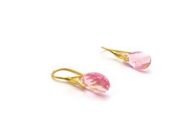 Oorbellen Swarovski® licht roze