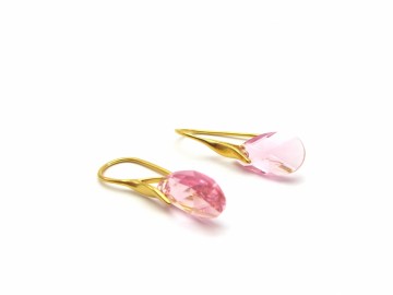 Oorbellen Swarovski® licht roze