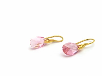 Oorbellen Swarovski® licht roze