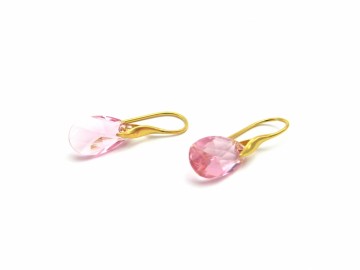 Oorbellen Swarovski® licht roze