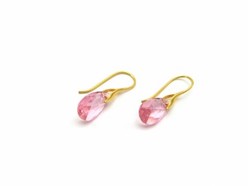 Oorbellen Swarovski® licht roze