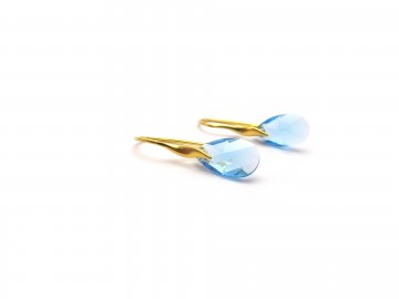 Oorbellen swarovski aquagoud