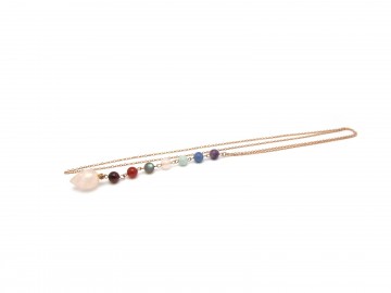 Chakra hanger rose goud rosequartz