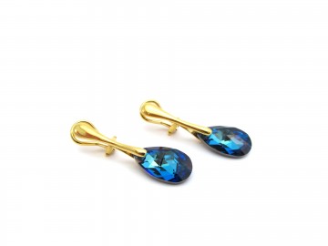 Clipoorbellen swarovski bermuda blue3