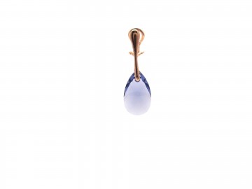 Clip oorbellen tanzanite rosegoud1