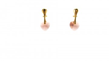 Clipoorbellen goud blush hart