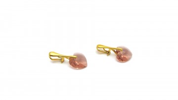 Clipoorbellen goud blush hart