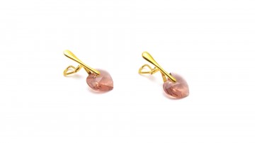 Clipoorbellen goud blush hart