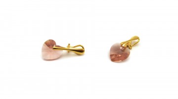Clipoorbellen goud blush hart